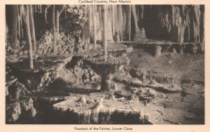 Vintage Postcard Fountain Of The Fairies Lower Cave Carlsbad Caverns New Mexico