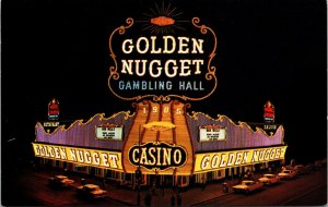 Postcard Golden Nugget Gambling Hall Saloon and Restaurant Las Vegas Nevada~1059