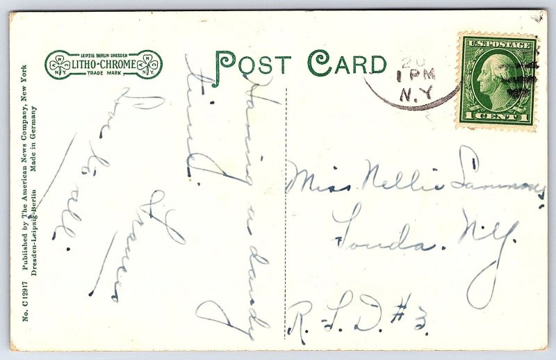 1910's Camp Drive Canandarago Lake Richfield Springs New York NY Postcard 