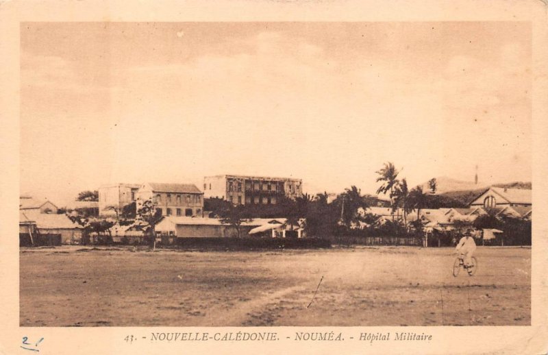 MILITARY HOSPITAL NOUMEA NEW CALEDONIA OCEANIA POSTCARD (c. 1936)