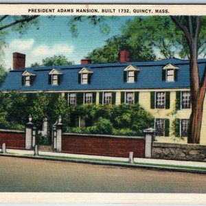 c1940s Quincy, Mass. President John Adam Mansion House Victorian Home MA PC A250