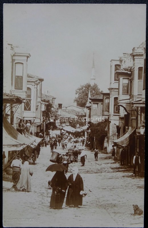 Turkey RARE x 5 CONSTANTINOPLE Social History - early RP Postcard by G Berggren