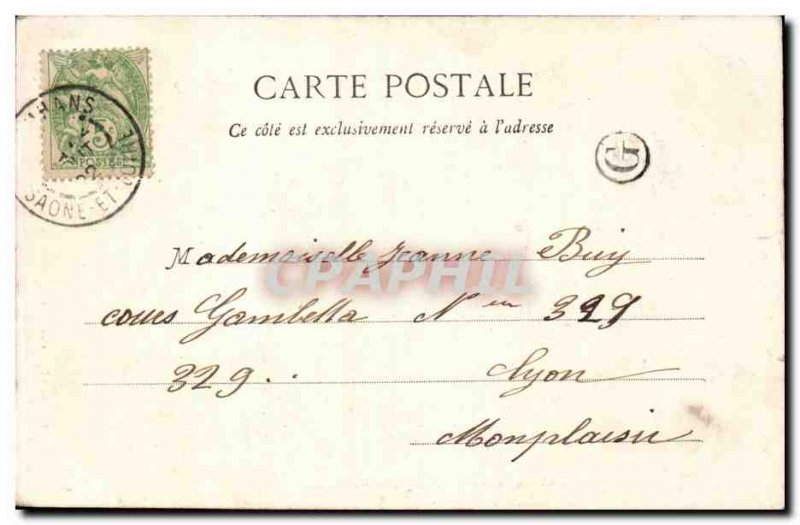 Old Postcard Bourg Eglise de Brou A motif of the tomb of Philibert le Beau