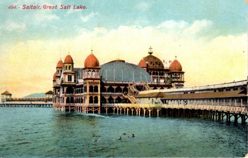Salt Lake City, Utah - The Saltair Pavilion at the Great Salt Lake - c1908