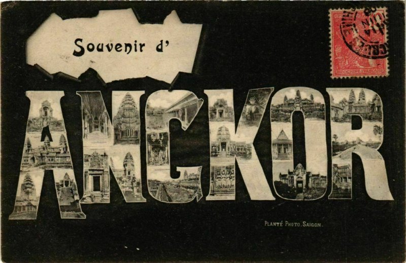 CPA AK Souvenir d'Angkor VIETNAM-INDOCHINA (841080)