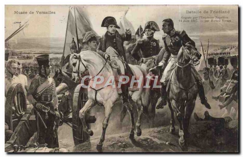 Postcard Old Army Museum Versailles Battle of Friedland Napoleon 1st