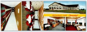 Bad Segeberg Germany Postcard Restaurant-Cafe Immenhof Map View c1970's