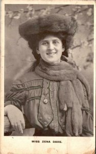 Vintage Postcard 1907 Miss Zena Dare English Singer And Actress Photograph