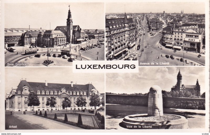 RP; LUXEMBOURG, 1930s; Gare Centrale, Avenue De la Liberte, Arbed, Voie De La...