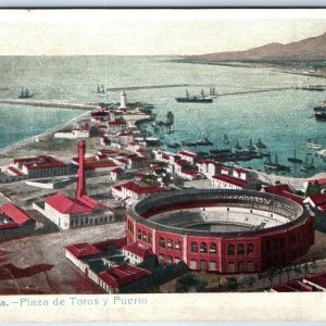 Pre-1907 Malaga, Spain Plaza de Toros y Puerto UDB Postcard La Malagueta A77