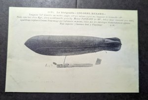 Mint France Aviation RPPC Postcard British Zeppelin Colonel Renard