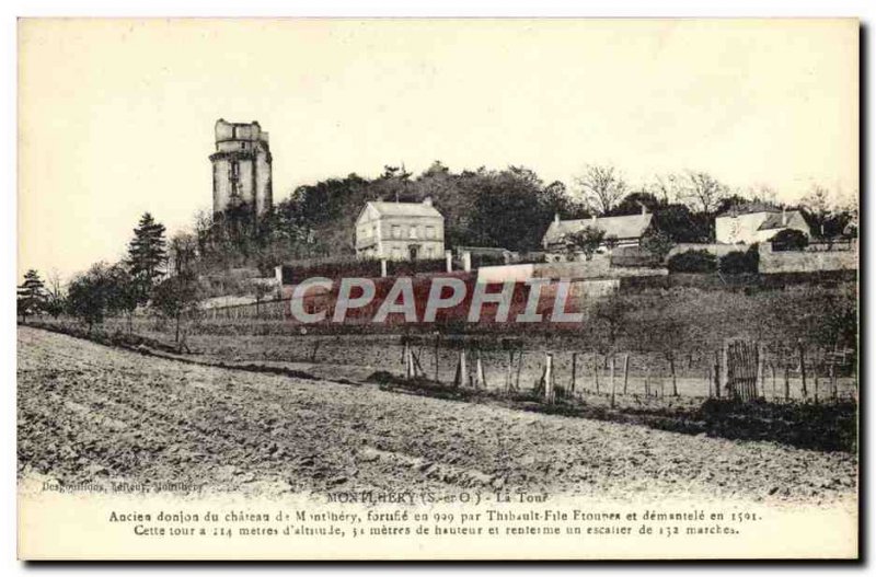 Old Postcard Montihery Tower Dungeon Old Du Chateau
