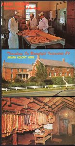 Lot of 3 Iowa AMANA Colony Home - Amana Meat Shop - Chrome