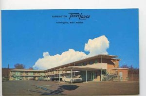 Farmington NM TraveLodge Motel Old Cars Postcard