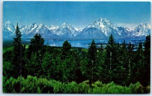 Postcard - Teton Range From Signal Mountain, Jackson Hole - Wyoming