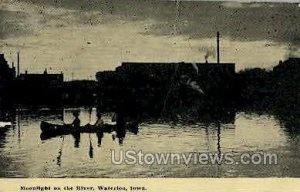 Moonlight on the River - Waterloo, Iowa IA