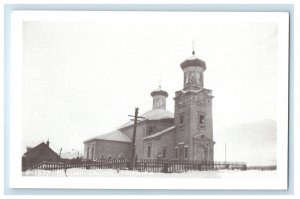 1930 Church of the Holy Ascension (Russian Church) Unalaska Postcard 