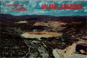 Aerial View Inspiration Consolidated Copper Co Smelter, Miami AZ Postcard I68