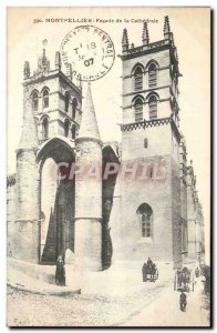 Old Postcard Montpellier Facade of the cathedral