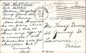 WWII Service Men's Telephone Center Army Hospital Soldier's Msg Vintage Postcard 