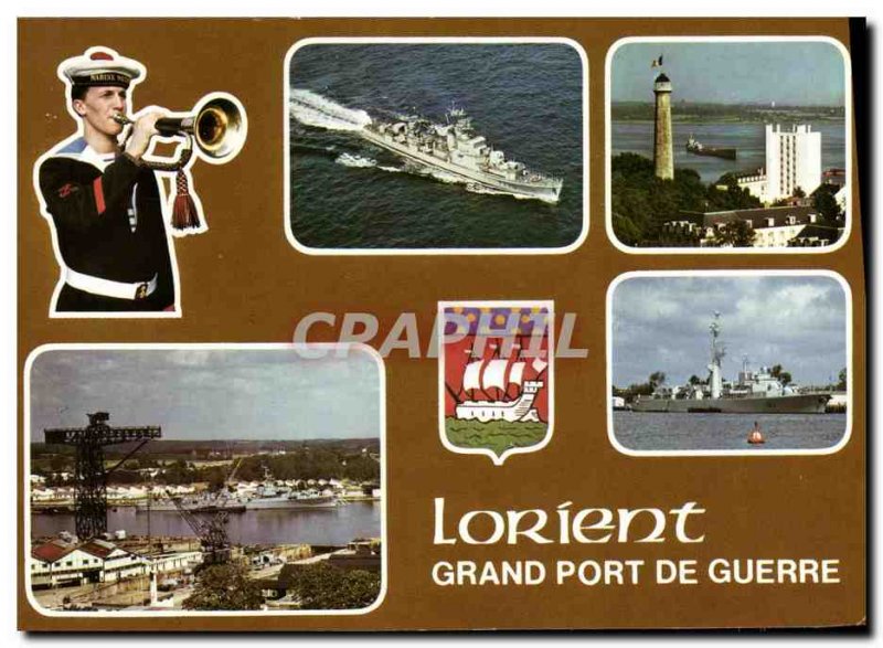 Modern Postcard Boat War Lorient Grand Port War