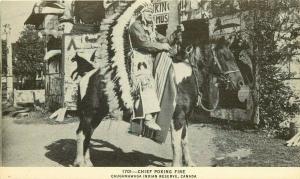 #1701. Chief Poking Fire On Horse , Caughnawaga Indian Reserve, Canada Postcard