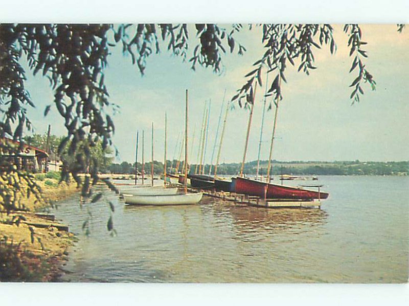 Pre-1980 LAKE SCENE Saratoga Springs New York NY AE3697