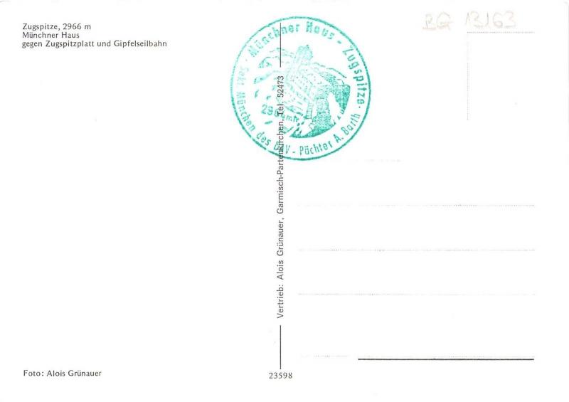 BG13163 cable train zugspitze munchner haus  germany