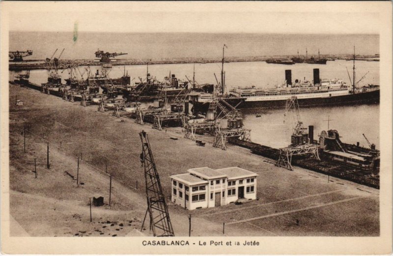 CPA AK MAROC CASABLANCA - Le Port et ia jetée (118071)