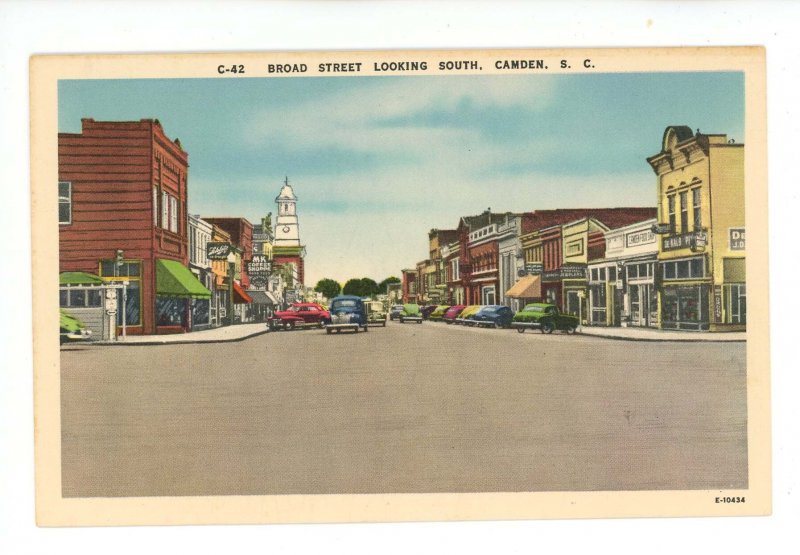 SC - Camden. Broad Street looking South ca 1950