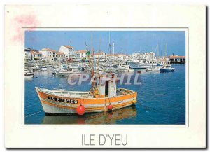 Postcard Modern Light refuge and offshore Ile d'Yeu (Vendee) The Port Joinville