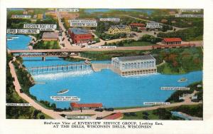 Wisconsin Dells Wisconsin~Riverview Service Group~Boat Line~Camp Grounds~1930's
