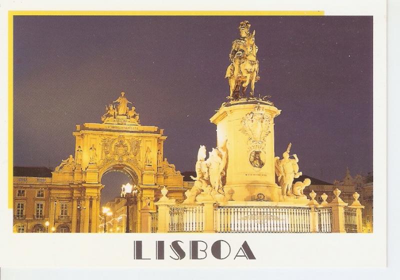 Postal 045355 : Lisboa. Estatua D. Jose I e Arco da rua Augusta