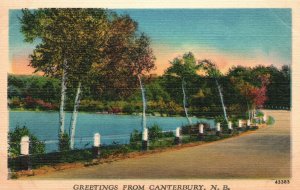 Vintage Postcard 1930's Greetings from Canterbury N. B. New Brunswick Canada CAN