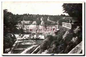 Old Postcard Fougeres The Place Le Roux Platform Public Garden