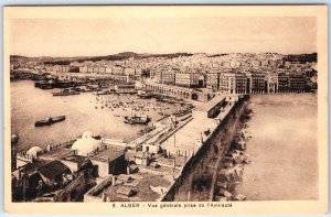 c1910s Algiers, Algeria Admiralty Harbor Downtown Birds Eye Port Steamships A338