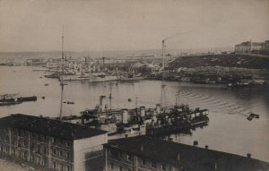 RPPC Photo Russian Navy Sevastopol Shipyard c.1920 Dreadnoughts Battleships