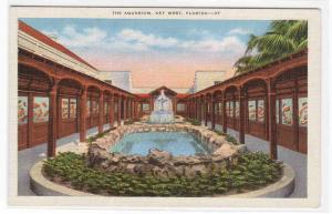 The Aquarium Key West Florida linen postcard