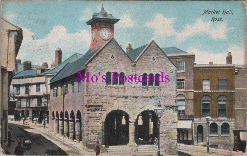 Herefordshire Postcard - Ross-on-Wye Market Hall  RS37546