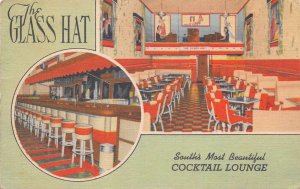 Shreveport Louisiana The Glass Hat Cocktail Lounge Vintage Postcard AA63488