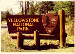 Yellowstone National Park Entrance Sign