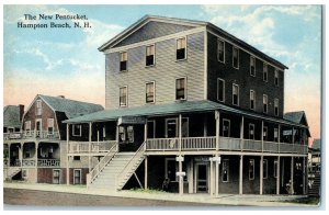 c1910s The New Pentucket Exterior Hampton Beach New Hampshire Unposted Postcard