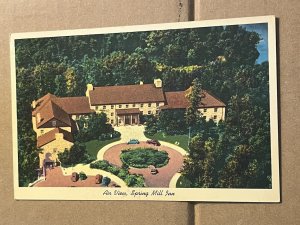 VINTAGE UNUSED POSTCARD - AIR VIEW, SPRING MILL INN, MITCHELL, INDIANA