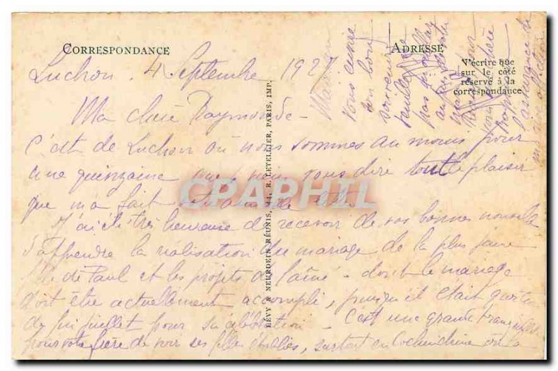 Old Postcard Luchon Allees d'Etigny