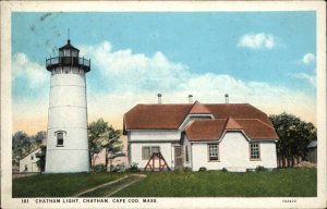 Chatham Massachusetts MA Lighthouse Cape Cod c1910s-20s Postcard