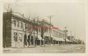 MN, Atwater, Minnesota, RPPC, Atlantic Avenue, Business Section, 1915 PM, Photo