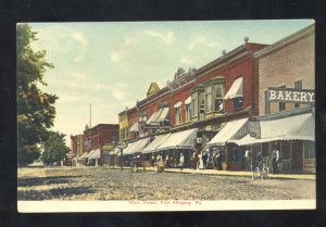 PORT ALLEGENY PENNSYLVANIA PA DOWNTOWN STREET SCENE BAKERY VINTAGE POSTCARD