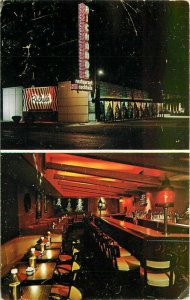 Illinois Berwyn Night Neon Richards Restaurant 1950s Drew Postcard 22-4232 