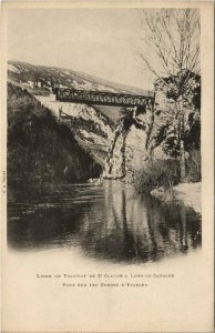 CPA Ligne Tramway de St-CLAUDE a LONS-le-SAUNIER Pont sur les Gorges (150330)