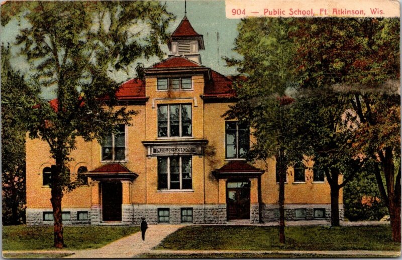 Postcard Public School in Ft. Atkinson, Wisconsin